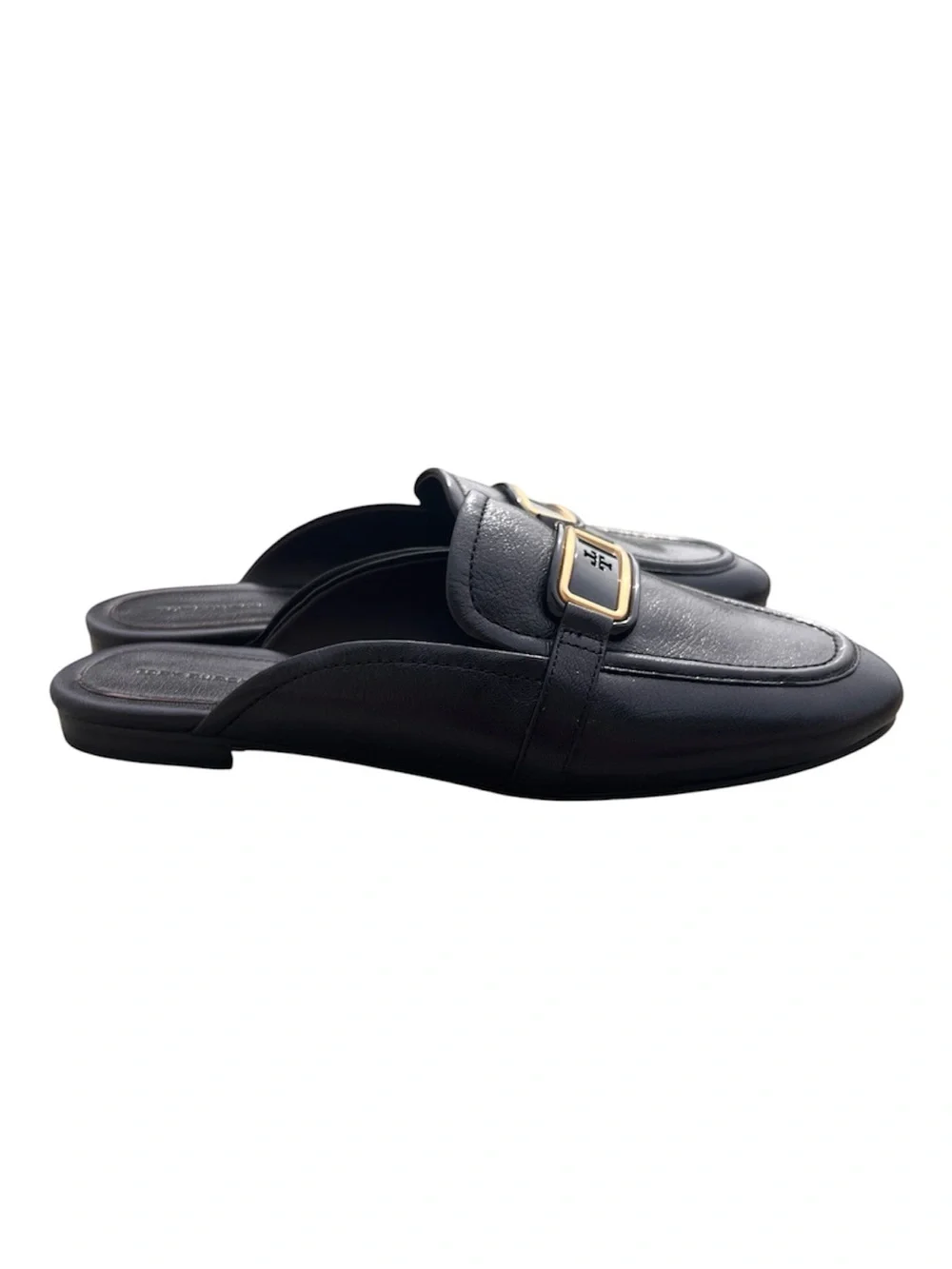 Tory Burch NWOT Georgia Backless Mule Loafers Leather with Logo Plate Size 11